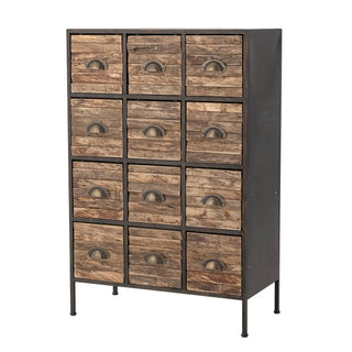 Metal chest of drawers black Matteo 60x92cm