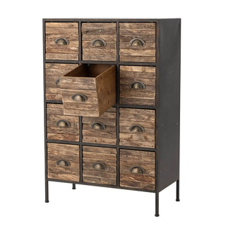 Metal chest of drawers black Matteo 60x92cm