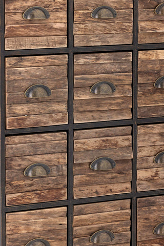 Metal chest of drawers black Matteo 60x92cm