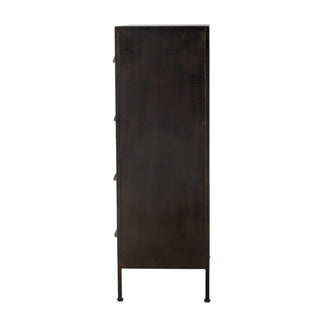Metal chest of drawers black Matteo 60x92cm