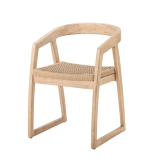Silla de comedor rubberwood beige/natural serrone