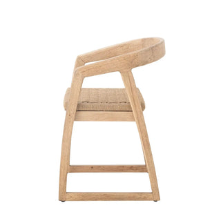 Chaise de salle à manger rubberwood beige/naturel serrone