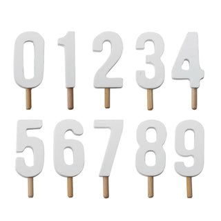 Junaid set de números de cumpleaños madera blanco