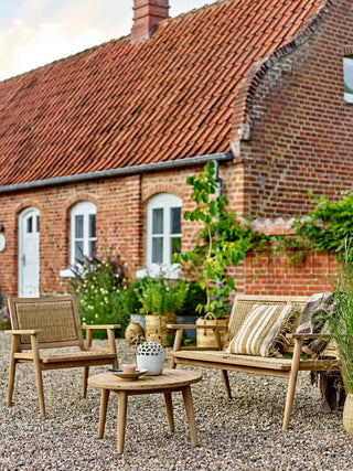 Tavolino da salotto in legno di acacia nature Sorrento 64cm