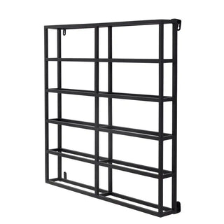 Magne muur wijnrek zwart - Het Adres