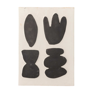 Wanddecoratie aardewerk wit Lutton 20x28cm