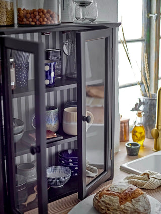 Vitrine en bois de sapin noir Hazem 66cm