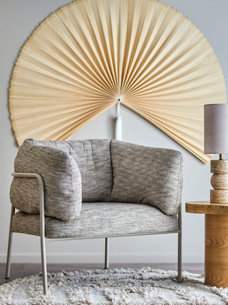 Loungefauteuil beige karel 80cm