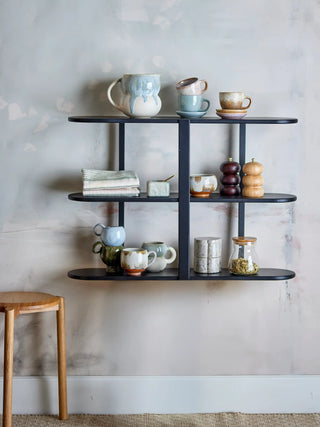 Wandregal MDF schwarz Vicente