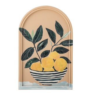 Wanddecoratie mdf geel Limone 33x51cm