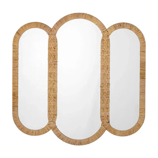 Espejo de pared ratán beige/natural Cardiz 80cm