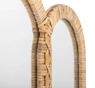 Wall mirror rattan beige/natural Cardiz 80cm