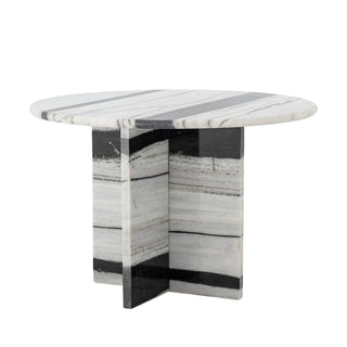 Round white marble coffee table Rosito 61cm