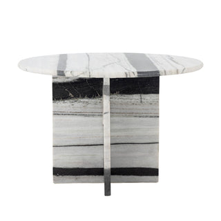 Round white marble coffee table Rosito 61cm