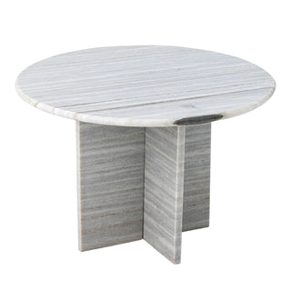 Round white marble coffee table Rosito 61cm