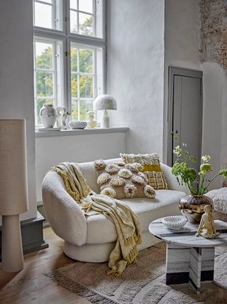 Round white marble coffee table Rosito 61cm