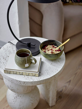 Bijzettafel resin wit Tally 46cm