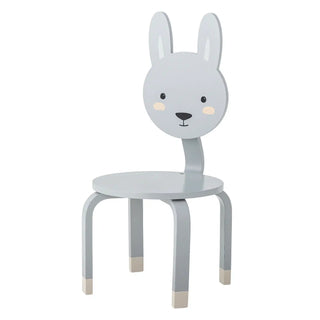 Silla infantil de madera gris Marle