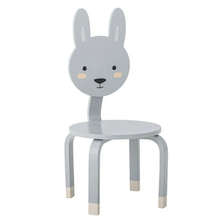 Silla infantil de madera gris Marle
