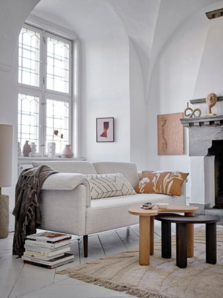 Couchtisch aus Kautschukholz braun Luppa 53cm