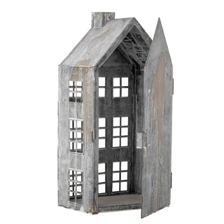 Lantaarn metaal grijs Heidrun