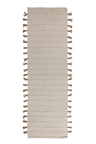 Alfombra de algodón nature Avino 75x245cm