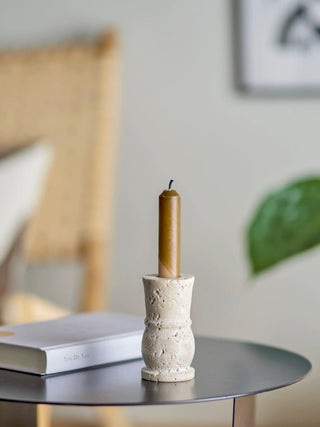 Candlestick travertine natural Ilise 10cm