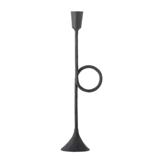Black Jada metal candlestick 34cm