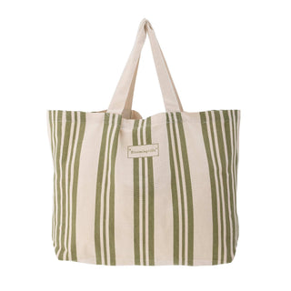 Shopper de algodón verde Trina