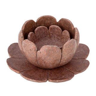 Kerzenhalter-Set Marmor braun Reiko 13cm