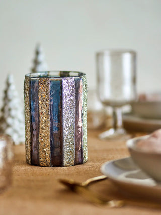 Photophore en verre doré Cicilia