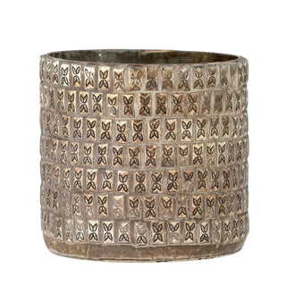 Candelabro in vetro riciclato oro Federika 11cm