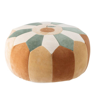 Pouf de algodón marrón Agnes 50cm