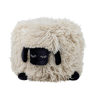 Dolly poef wol wit 43cm