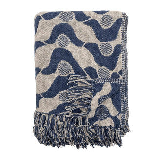 Plaid algodón reciclado azul Santena