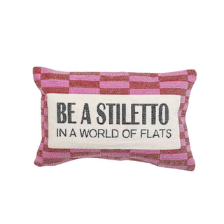 Coussin coton rose Elder 22x35cm