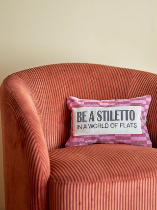 Coussin coton rose Elder 22x35cm