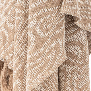 Plaid gerecycled katoen bruin Okapi 130x160cm