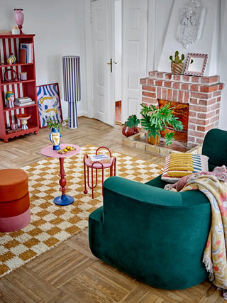 Plaid recycelte Baumwolle gelb Reims 130x160cm