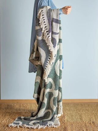 Plaid katoen zwart Salobre 130x160cm