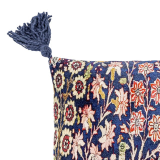 Coussin viscose bleu adya 35x50cm