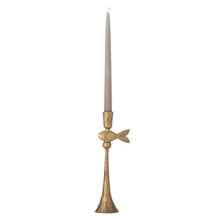 Metal candlestick in brass Capet 28cm