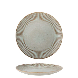 Bord aardewerk beige/naturel Fleur 21cm