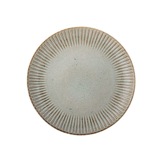 Bord aardewerk beige/naturel Fleur 21cm