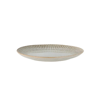 Bord aardewerk beige/naturel Fleur 21cm