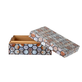 Opbergdoos kunsthars bruin Domino