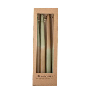 Green Burma paraffin candles - 4 pieces
