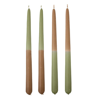 Green Burma paraffin candles - 4 pieces