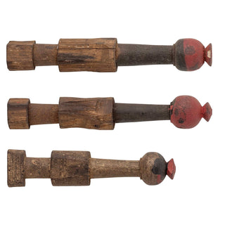 Decoratieobject gerecycled hout bruin Barac