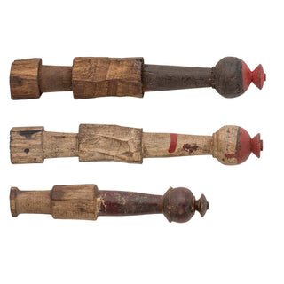 Decoratieobject gerecycled hout bruin Barac